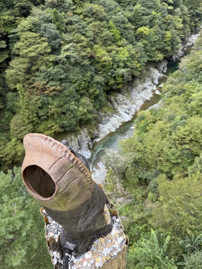 レストランから見る祖谷渓谷の写真