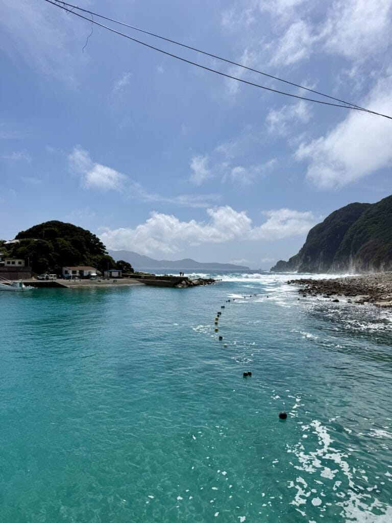 青い海と柏島の風景の写真